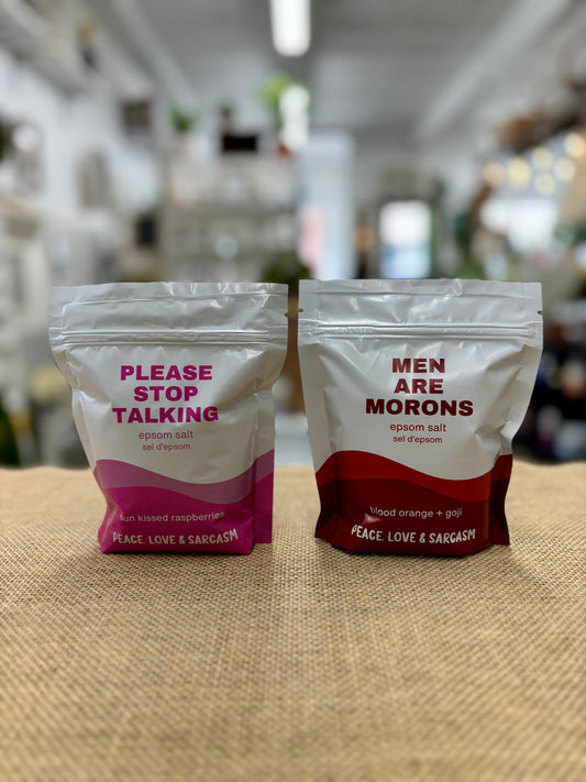 PEACE LOVE and SARCASM Bath Salts