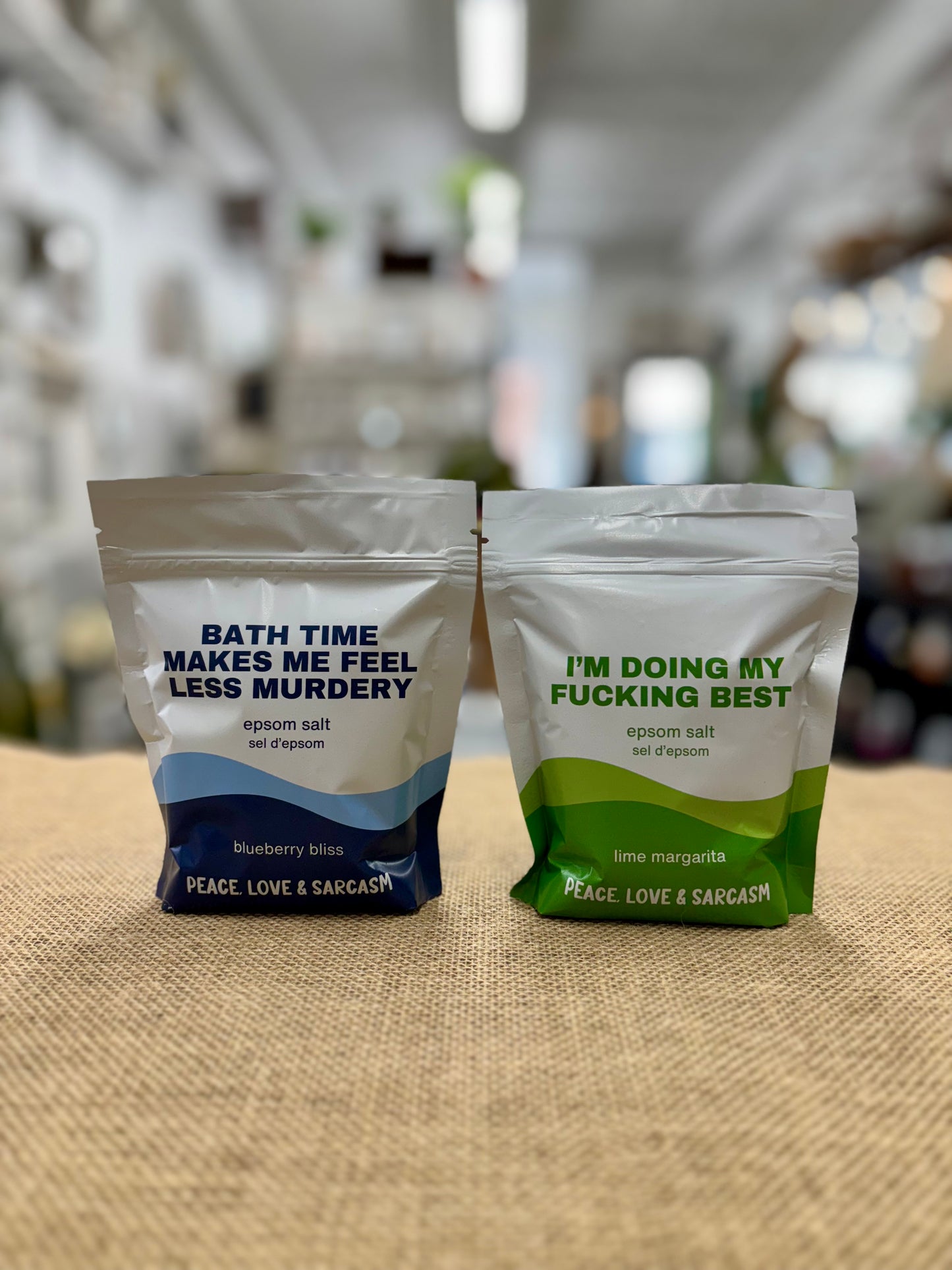 PEACE LOVE and SARCASM Bath Salts