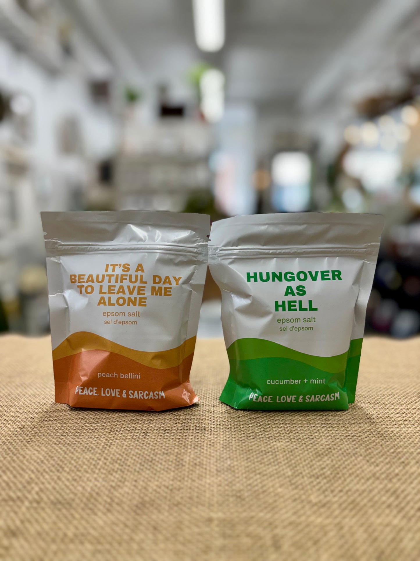 PEACE LOVE and SARCASM Bath Salts