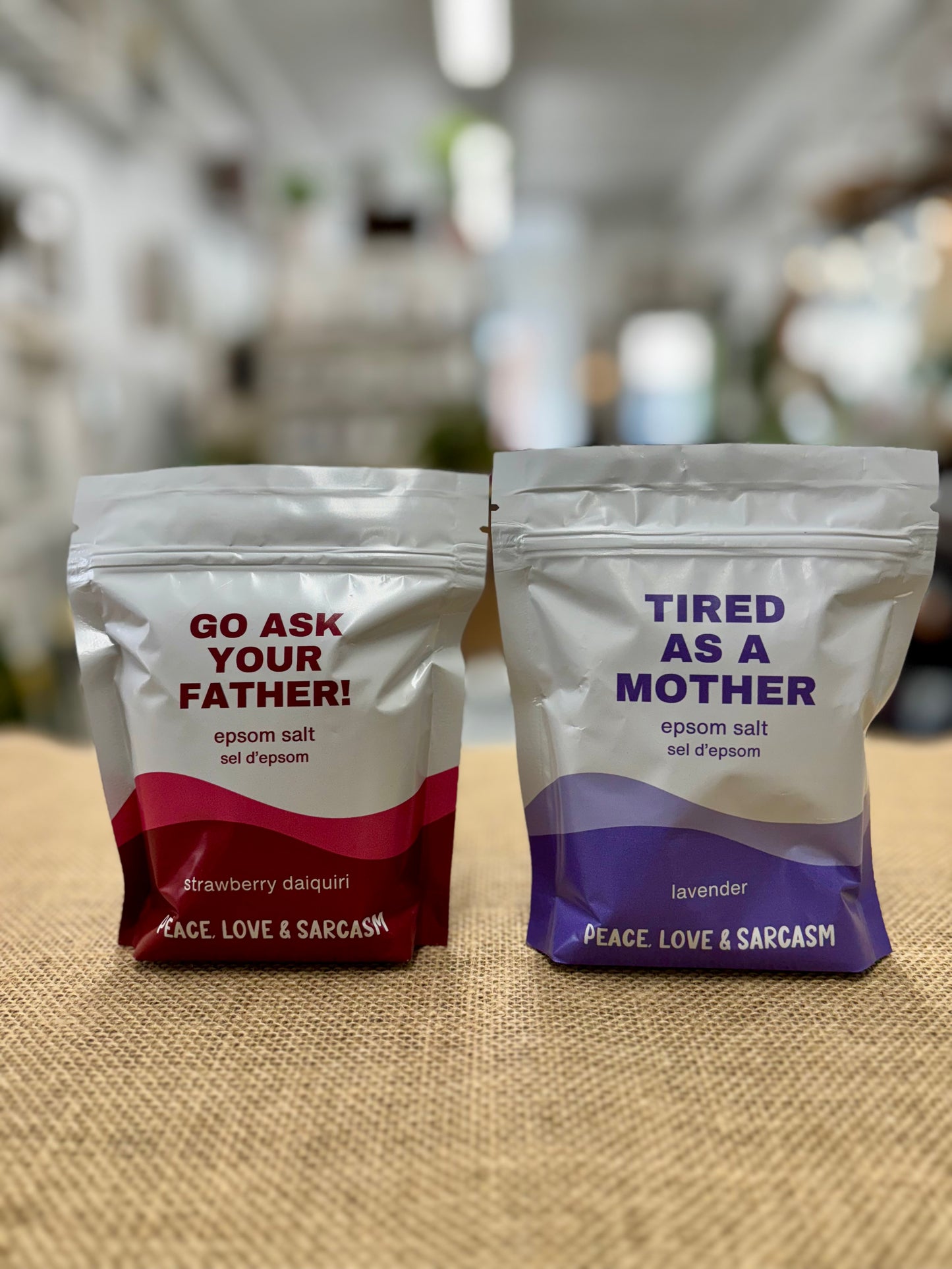 PEACE LOVE and SARCASM Bath Salts