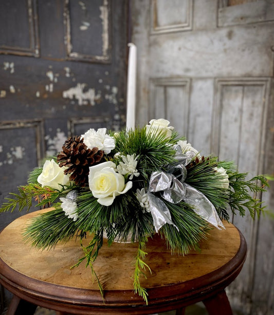 White Christmas Centerpiece